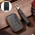 Hallmo Car Cowhide Leather Key Protective Cover Key Case for Land Rover Discovery 5 B Style(Black)