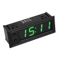 3 in 1 Car High-precision Electronic LED Luminous Clock + Thermometer + Voltmeter(Green)