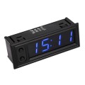 3 in 1 Car High-precision Electronic LED Luminous Clock + Thermometer + Voltmeter(Blue)