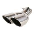 Universal Car Styling Stainless Steel Elbow Exhaust Tail Muffler Tip Pipe, Inside Diameter: 6cm (Sil