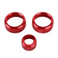 3 PCS Car Metal Air Conditioner Knob Case for BMW X1 / X2 / GT (Red)