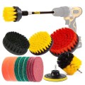 15 in 1 Floor Wall Window Glass Cleaning Descaling Electric Drill Brush Head Set, Random Color Deliv