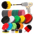 37 in 1 Floor Wall Window Glass Cleaning Descaling Electric Drill Brush Head Set