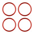4 PCS / Set Air Conditioning Vent Metal Decorative Ring for Audi A1(Red)