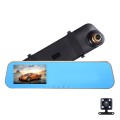 4.19 inch Car Rearview Mirror HD Night Vision Double Recording Driving Recorder DVR Support Motion D