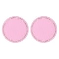 2 PCS Car Diamond Anti-skid Soft Rubber Water Cup Mat(Pink)