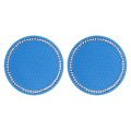 2 PCS Car Diamond Anti-skid Soft Rubber Water Cup Mat(Blue)