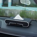 Car Dashboard Diamond Paper Towel Box with Temporary Parking Phone Number Card & Phone Holder(Black)
