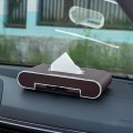 Car Dashboard Diamond Paper Towel Box with Temporary Parking Phone Number Card & Phone Holder(Coffee