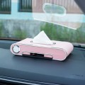 Car Dashboard Diamond Paper Towel Box with Temporary Parking Phone Number Card & Phone Holder & Cloc