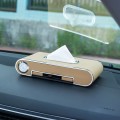 Car Dashboard Diamond Paper Towel Box with Temporary Parking Phone Number Card & Phone Holder & Cloc