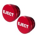 2 PCS Car / Motorcycle EJECT Letter Metal Cigarette Lighter Dust Cover (Red)