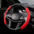 Car Universal Suede Steering Wheel Cover (Red)