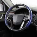 Car Universal Carbon Fiber Steering Wheel Cover (Blue)