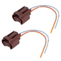 1 Pair 9006 Bulb Holder Base Female Socket with Cable for Honda