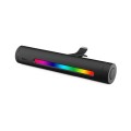 Car RGB Sound Control Pickup 3D Colorful Music USB LED Atmosphere Light (Black)