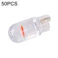 50 PCS T10 DC12V / 0.3W Car Clearance Light COB Lamp Beads(Red Light)