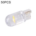 50 PCS T10 DC12V / 0.3W Car Clearance Light COB Lamp Beads(White Light)