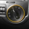 Car Headlight Switch Decorative Ring for Volkswagen Golf (Gold)