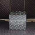 Car Trunk Foldable Storage Box, Rhombic Grid Small Size: 33 x 32 x 30cm (Beige)