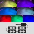 A18 Car Colorful Voice-activated RGB Foot LED Atmosphere Light, Double Light Pure Color Version