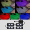 A18 Car Colorful Voice-activated RGB Foot LED Atmosphere Light, Double Light Star Version
