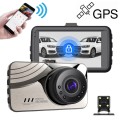 D906 3 inch Car Ultra HD Driving Recorder, Double Recording + GPS + WIFI + Gravity Parking Monitorin