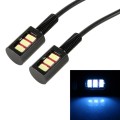 1 Pair DC12V 0.4W 3LEDs SMD-5630 Car / Motorcycle License Plate Light, Cable Length: 27cm (Ice Blue