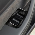Carbon Fiber Car Window Button Decorative Sticker for Tesla Model 3, Suitable for Left Driving