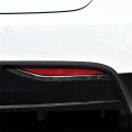 2 PCS Carbon Fiber Car Rear Fog Lamps Decorative Sticker for Tesla Model X
