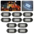 10 PCS MK-019 Car / Truck 6LEDs Side Marker Indicator Lights Bulb Lamp (White Light)