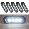 5 PCS MK-087 Car / Truck 4LEDs Side Marker Indicator Lights Bulb Lamp (White Light)