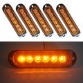 5 PCS MK-093 Car / Truck 6LEDs Side Marker Indicator Lights Bulb Lamp (Yellow Light)