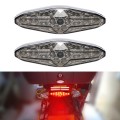 2 PCS KC-WD-NEW-3X Motorcycle LED Brake Light Running Lamp (Transparent Black)