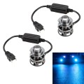 1 Pair H7 27W / DC12V Car Aluminum Alloy Flashing LED Headlight (Blue Light)