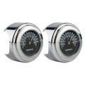 2 PCS Motorcycle 22-25mm Handlebar Thermometer (Black)