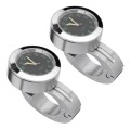 2 PCS Motorcycle 22-25mm Handlebar Clock Quartz Watch with Lock (Silver)