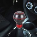 Universal Car Carbon Fiber Texture Metal Gear Shift Knob (Red)