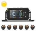 15Bar Solar Wireless Tire Pressure Monitoring System TPMS 6 External Sensors for 6-wheel Truck Bus