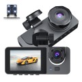 A2 Triple Lens Car Dash Camera Driving Recorder(Black)