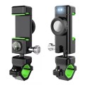 Bicycle / Motorcycle Anti-theft Anti-take Off Mobile Phone Holder with Light (Green)
