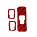 Car Window Lift Button Decorative Sticker for Volvo V60 2010-2017, Left Drive (Red)