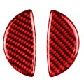 Car Carbon Fiber Door Handle Decorative Sticker for BMW Mini, Left and Right Drive Universal (Red)