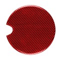 Car Carbon Fiber Fuel Tank Cap Decorative Sticker for BMW Mini, Left and Right Drive Universal (Red)