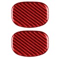 Car Carbon Fiber Seat Back Handle Decorative Sticker for BMW Mini One Cooper F55 F56, Left and Right