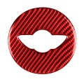 Car Carbon Fiber Steering Wheel Logo Decorative Sticker for BMW Mini R55 R56 Countryman R60 Paceman