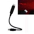 Car USB Star Dome Projector Hose Light, Constantly Bright Version(Red)