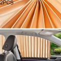 2 PCS Car Auto Sunshade Curtains Windshield Cover for the Front Seat (Gold)