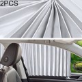 2 PCS Car Auto Sunshade Curtains Windshield Cover for the Front Seat (Silver)