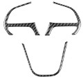 3 PCS / Set Carbon Fiber Car Steering Wheel Button Frame Decorative Sticker for Dodge Challenger 201